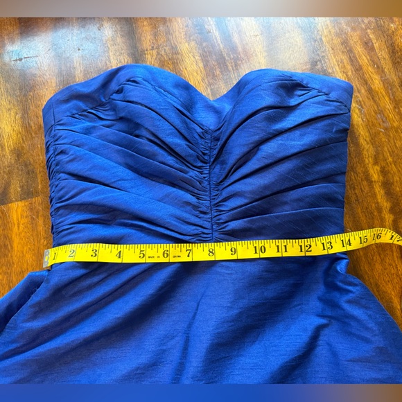 Alfred Sung prom ball formal dress royal blue strapless mini size 8 pockets - Picture 7 of 10